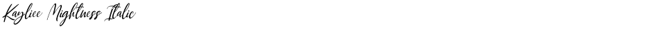 Kayliee Mightness ItalicDemo