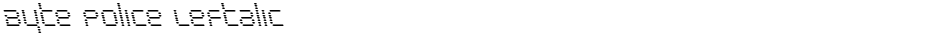 Byte Police LeftalicDemo