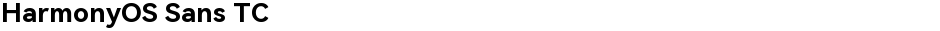 HarmonyOS Sans TCDemo
