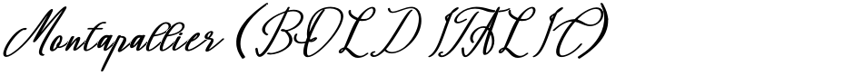 Montapallier (BOLD ITALIC)Demo