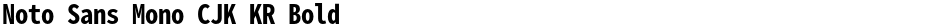 Noto Sans Mono CJK KR BoldDemo