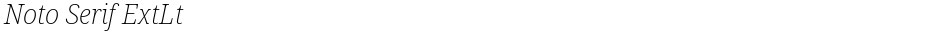 Noto Serif ExtLtDemo