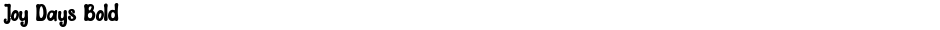 Joy Days BoldDemo