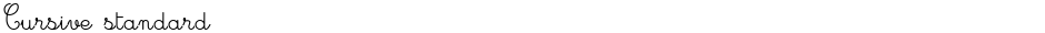 Cursive standardDemo