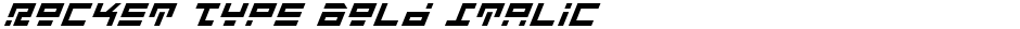 Rocket Type Bold ItalicDemo