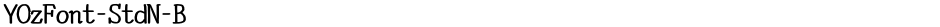 YOzFont-StdN-BDemo