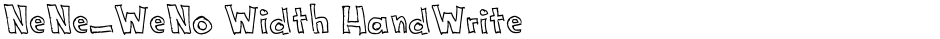 NeNe_WeNo Width HandWriteDemo