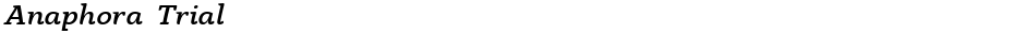 Anaphora  TrialDemo
