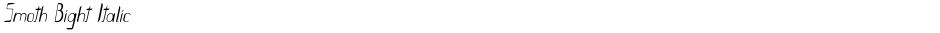 Smoth Bight ItalicDemo