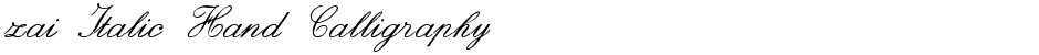 zai Italic Hand CalligraphyDemo