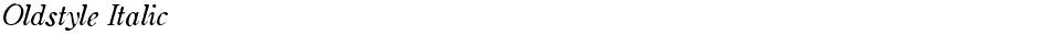Oldstyle ItalicDemo