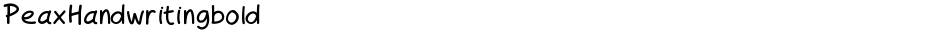 PeaxHandwritingboldDemo