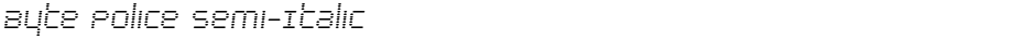 Byte Police Semi-ItalicDemo