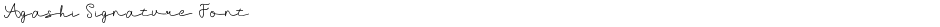 Agashi Signature FontDemo