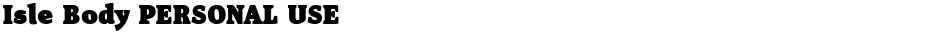 Isle Body PERSONAL USEDemo