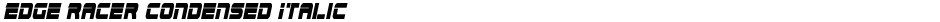 Edge Racer Condensed ItalicDemo