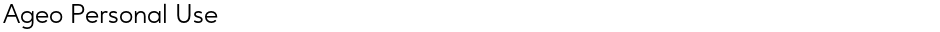 Ageo Personal UseDemo