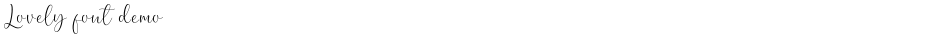 Lovely font demoDemo
