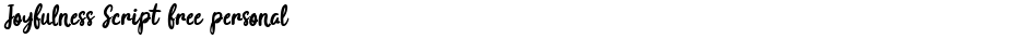 Joyfulness Script free personalDemo