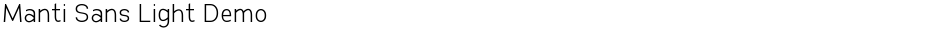 Manti Sans Light DemoDemo