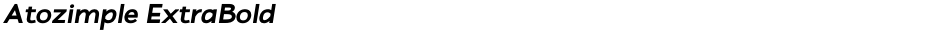 Atozimple ExtraBoldDemo