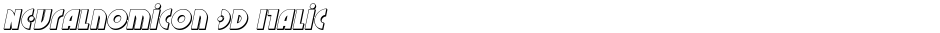 Neuralnomicon 3D ItalicDemo