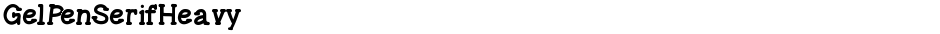 GelPenSerifHeavyDemo