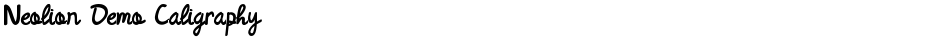 Neolion Demo CaligraphyDemo