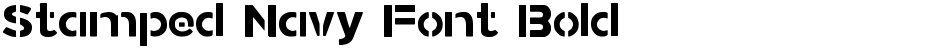 Stamped Navy Font BoldDemo