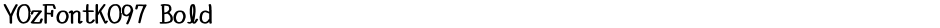 YOzFontKO97 BoldDemo
