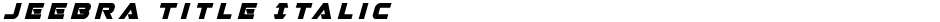 Jeebra Title ItalicDemo