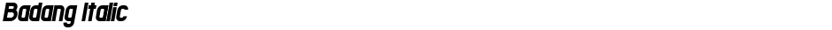 Badang ItalicDemo