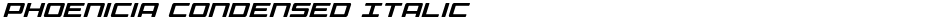 Phoenicia Condensed ItalicDemo