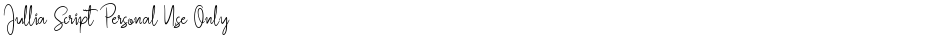 Jullia Script Personal Use OnlyDemo