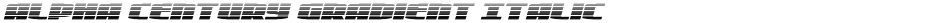 Alpha Century Gradient ItalicDemo