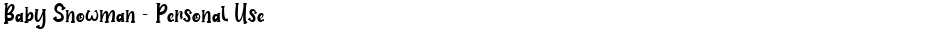 Baby Snowman - Personal UseDemo