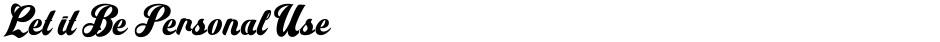 Let it Be Personal UseDemo