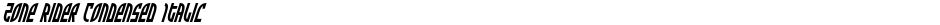 Zone Rider Condensed ItalicDemo