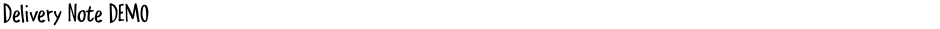 Delivery Note DEMODemo