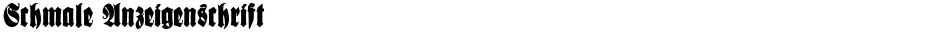 Schmale AnzeigenschriftDemo