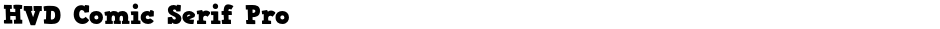 HVD Comic Serif ProDemo