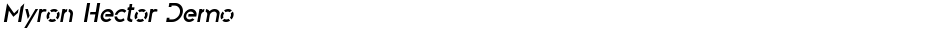 Myron Hector DemoDemo