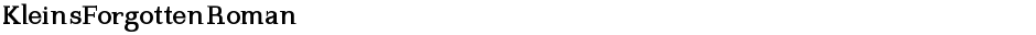 KleinsForgottenRomanDemo