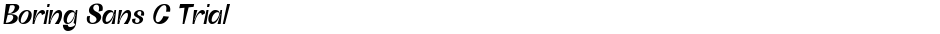 Boring Sans C TrialDemo