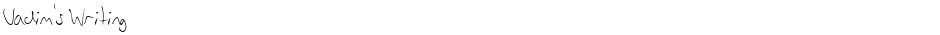 Vadim's WritingDemo