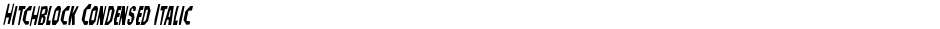 Hitchblock Condensed ItalicDemo