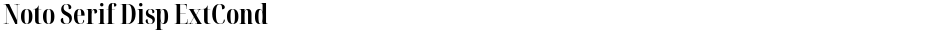 Noto Serif Disp ExtCondDemo