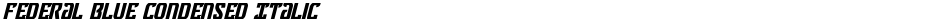 Federal Blue Condensed ItalicDemo