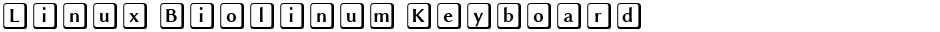 Linux Biolinum KeyboardDemo