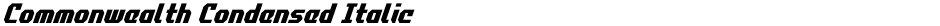 Commonwealth Condensed ItalicDemo